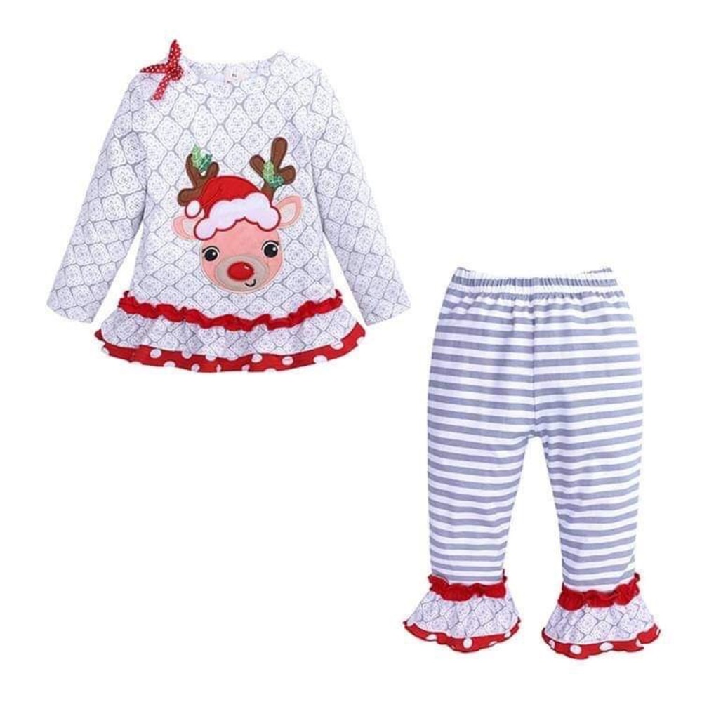 Christmas cute pants set long sleeve top